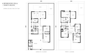 Floor plan 4 bedrooms - saadiyat-lagoons-aldar properties